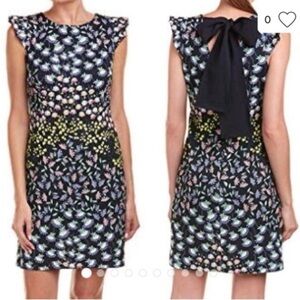 Nanette Lepore Navy Multicolor Floral Mini Dress Size 4